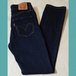 Levi's Dark Wash Mid Rise Skinny Jeans